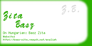 zita basz business card